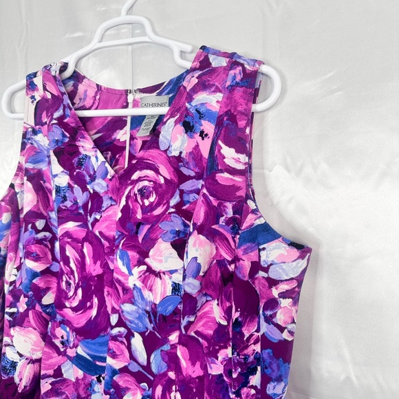 Catherine's Floral Sleeveless Aline Dress size 2X (23/24W) - Picture 8 of 10